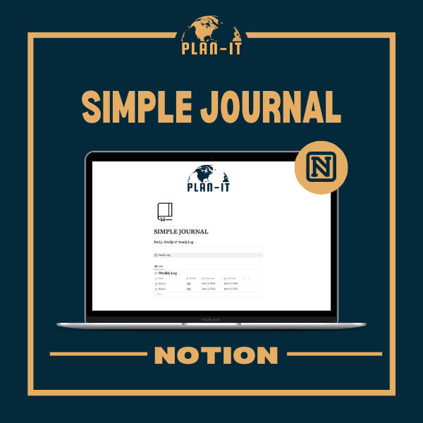 [NOTION] Simple Journal | Daily, Weekly, & Yearly Log